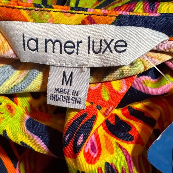 La mer luxe leaf Print Midi Dress size medium - Picture 5 of 11